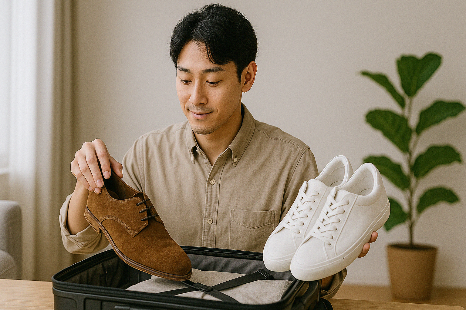 【メンズ向け】旅行に持っていくべき靴の選び方と持ち運び方