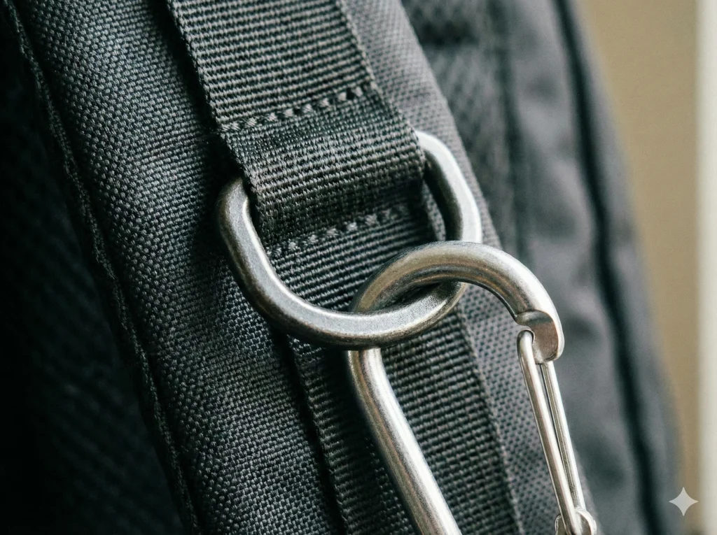 カラビナは「どこに掛けるか」で安全性が変わる