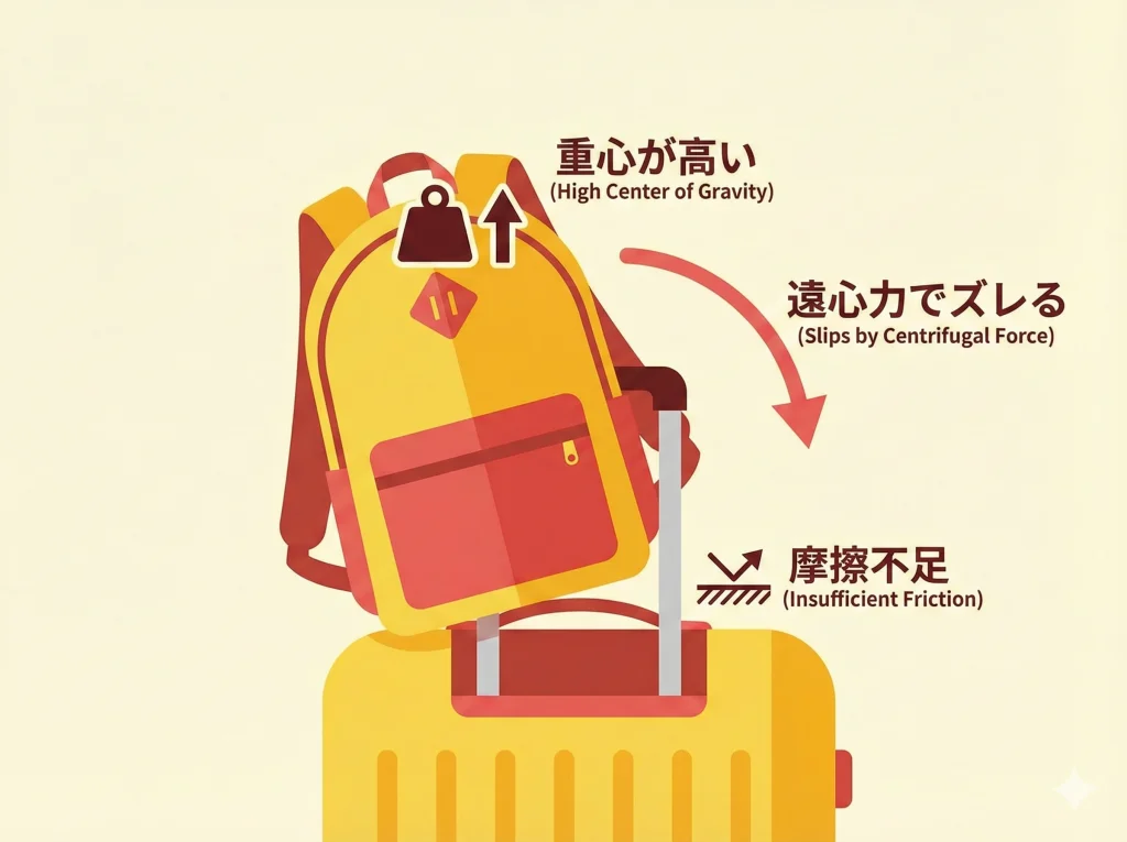 ずり落ち防止の原因