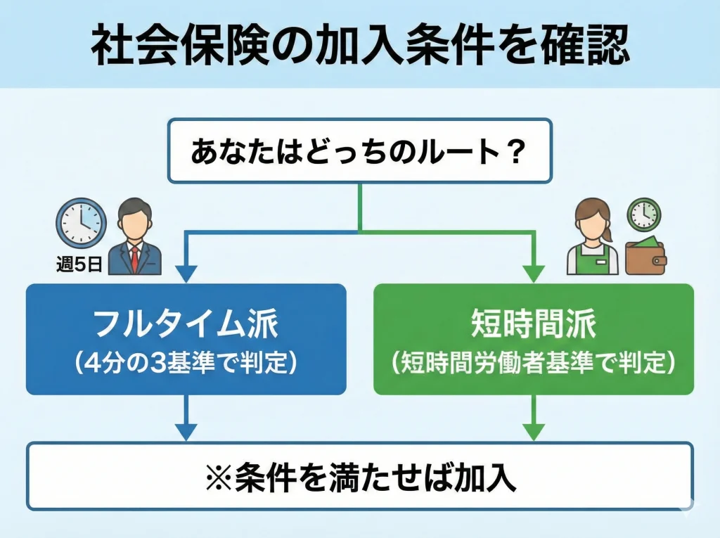 社会保険の加入条件を確認