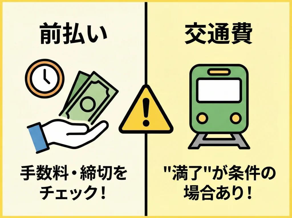 前払い制度と交通費