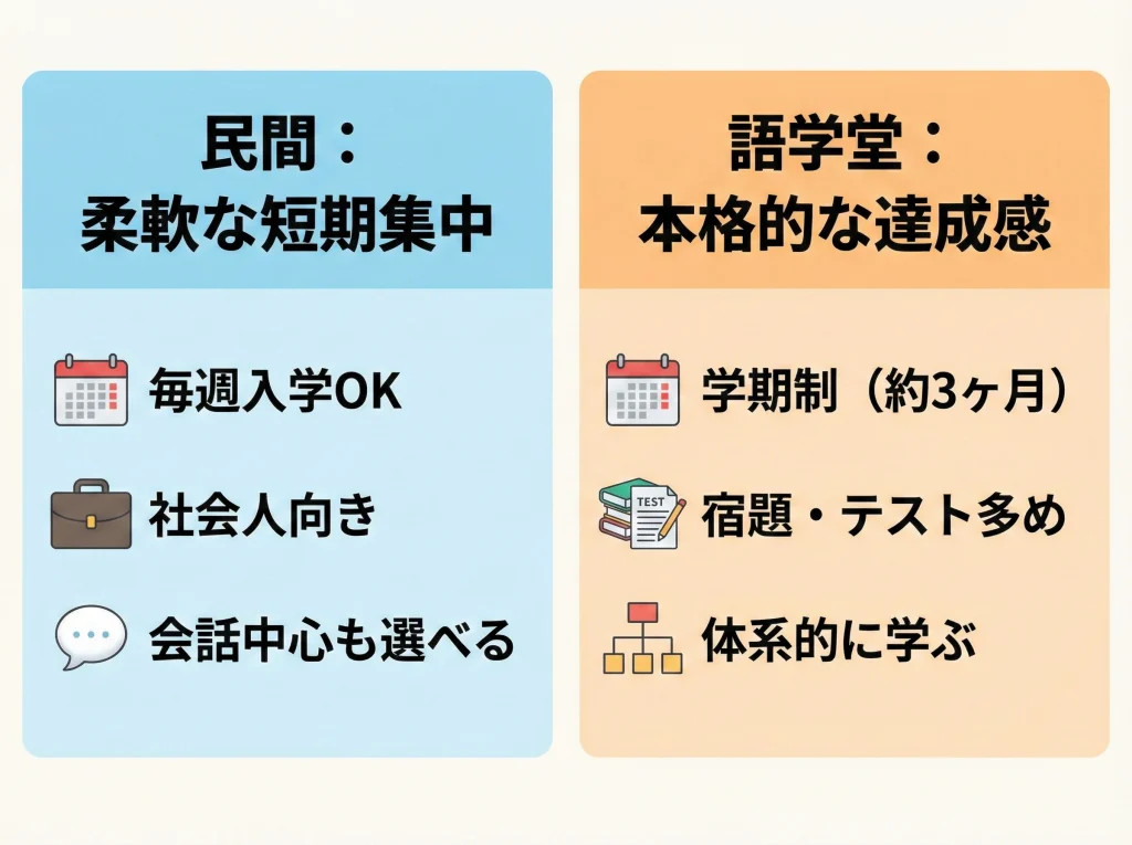 語学堂と民間学校の選択