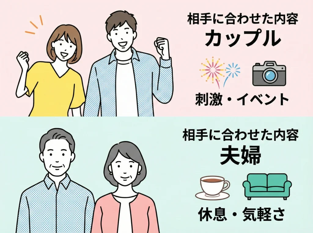 カップル・友達夫婦向け