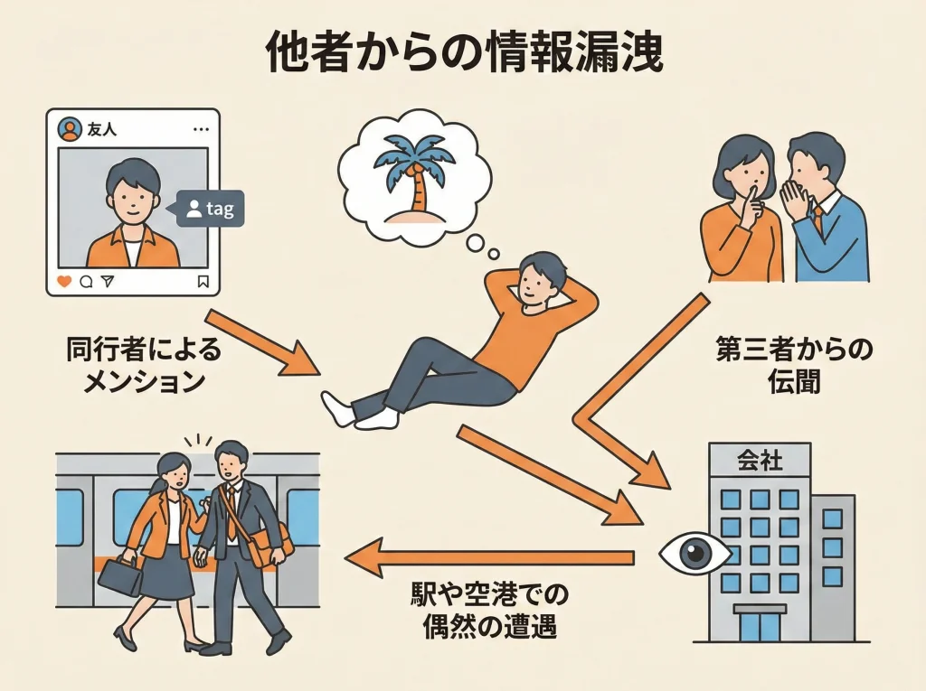 友人タグや目撃で発覚
