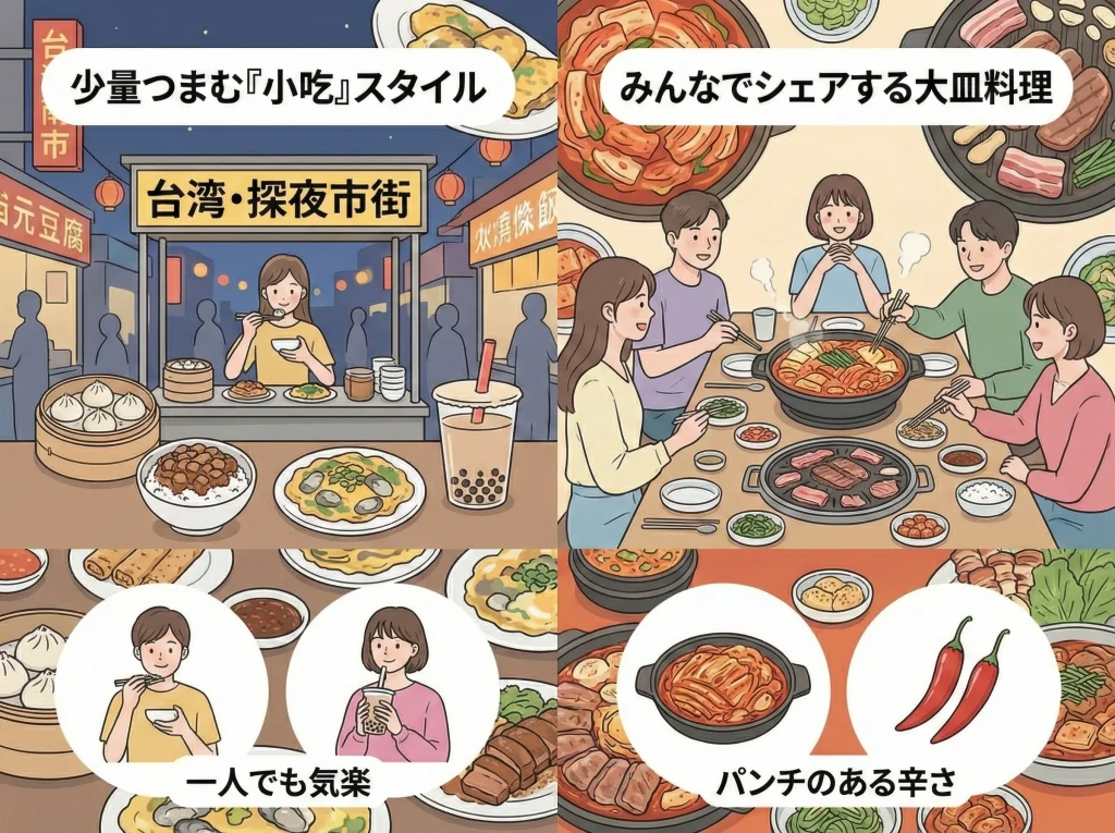 夜市グルメと食べ物