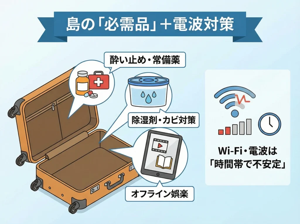 持ち物とWiFi電波対策