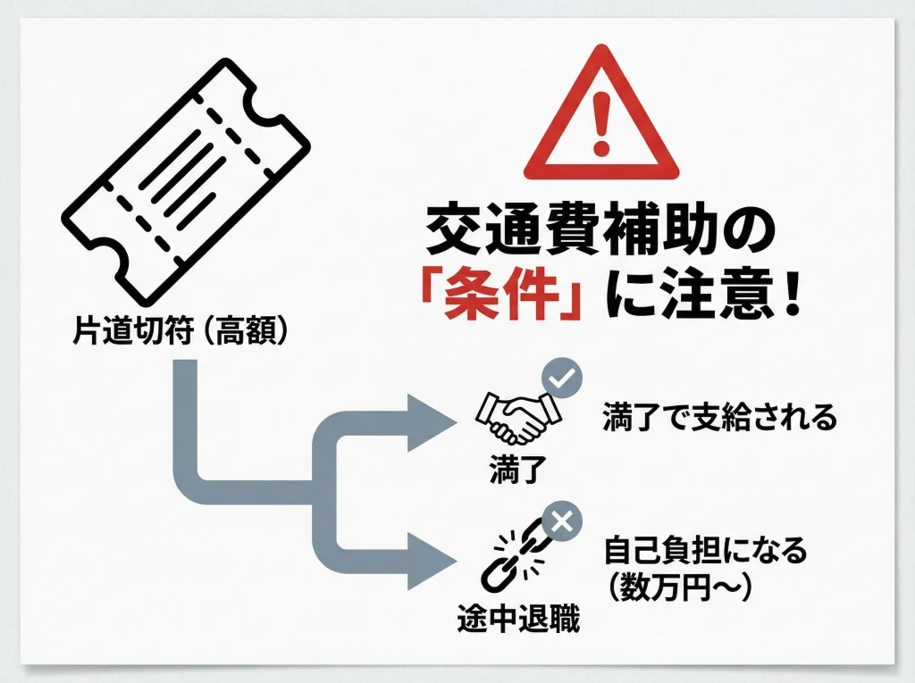 交通費補助と満了条件