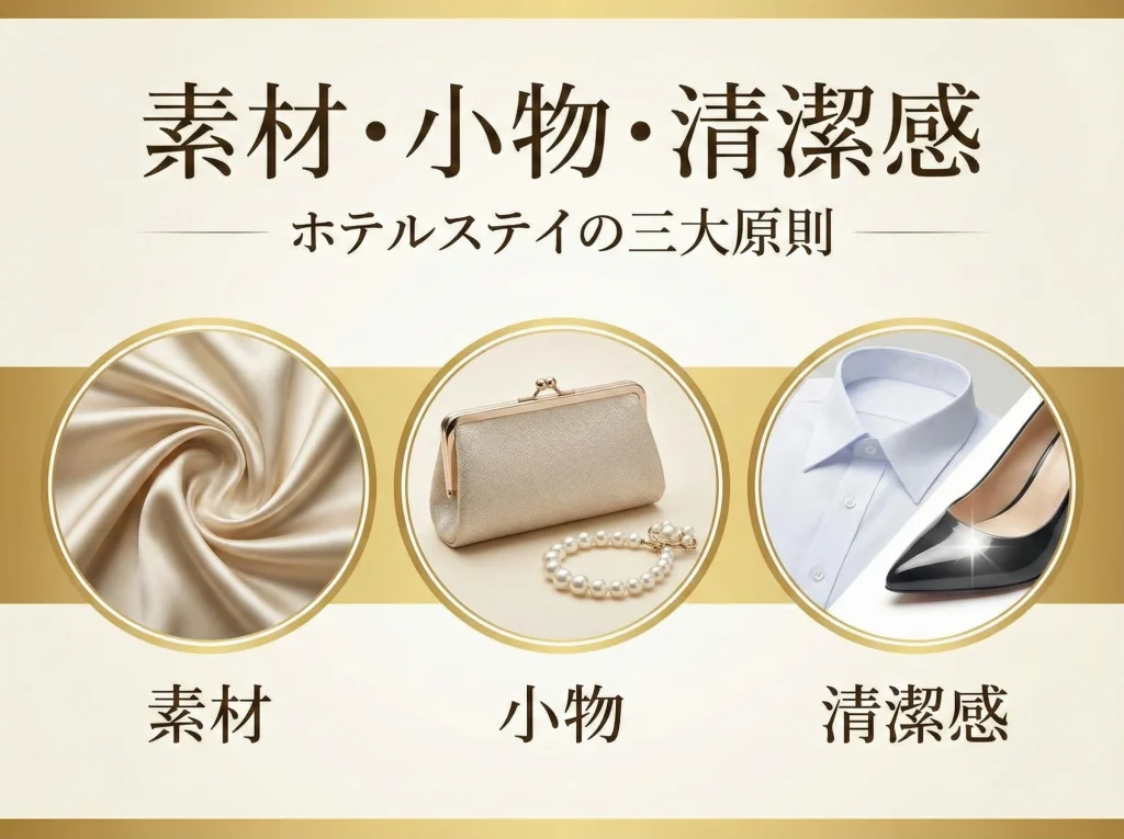高級ホテル宿泊時の女性の服装まとめ