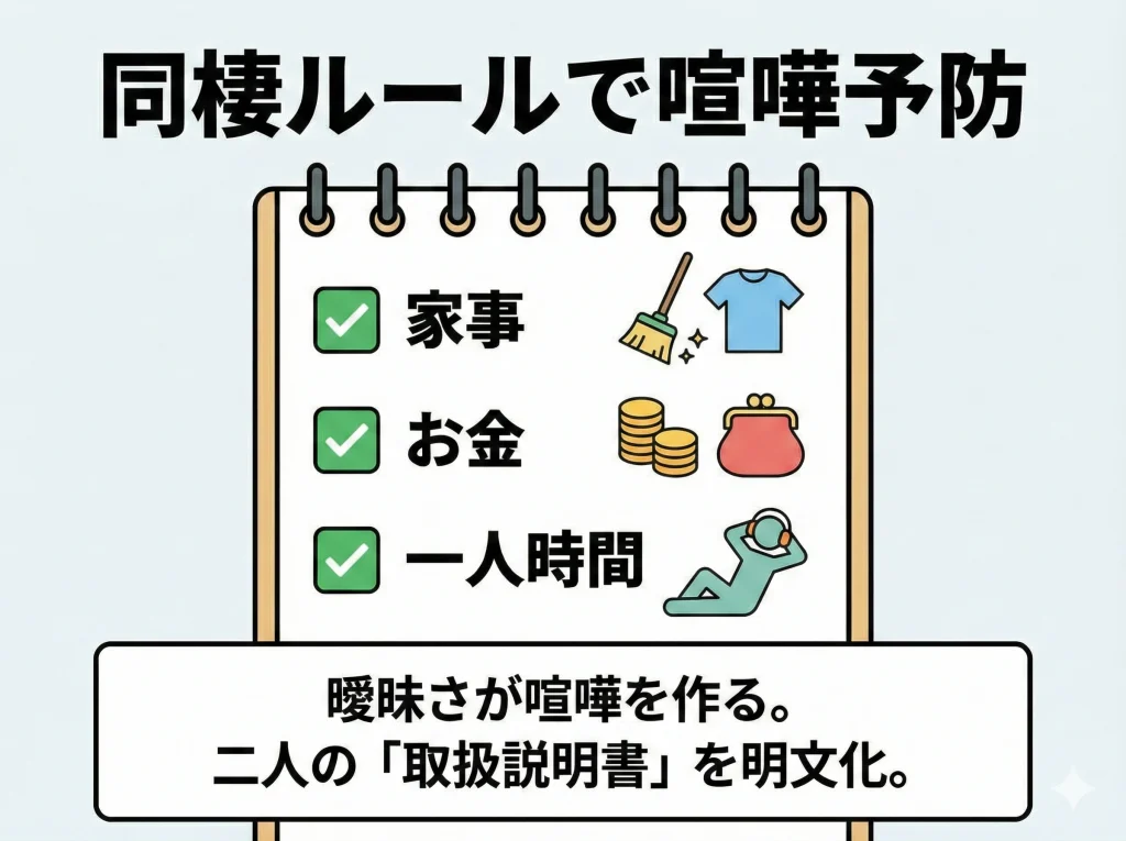 同棲ルールで喧嘩予防