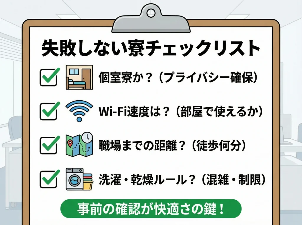 寮付き住み込みと個室寮