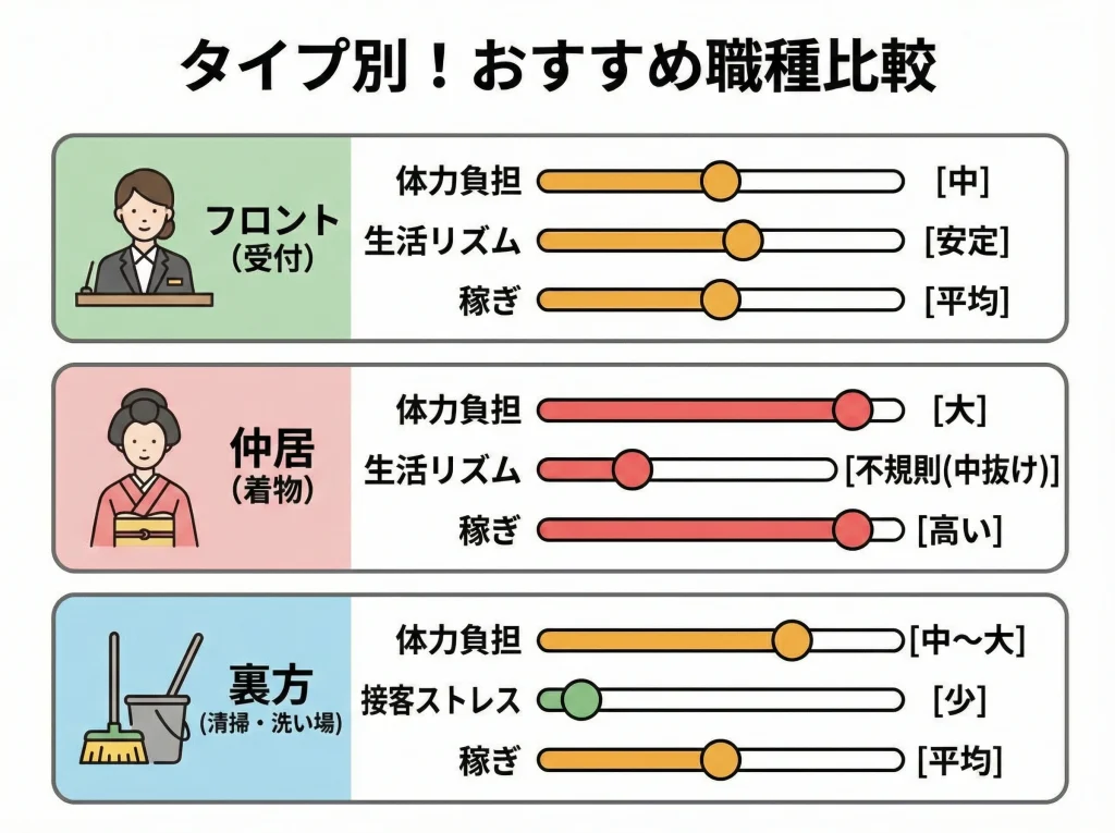 おすすめ職種はフロント・仲居