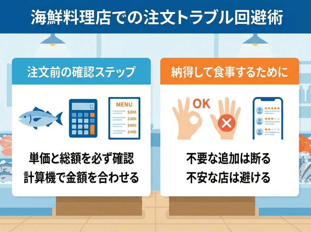 海鮮時価とぼったくり注意