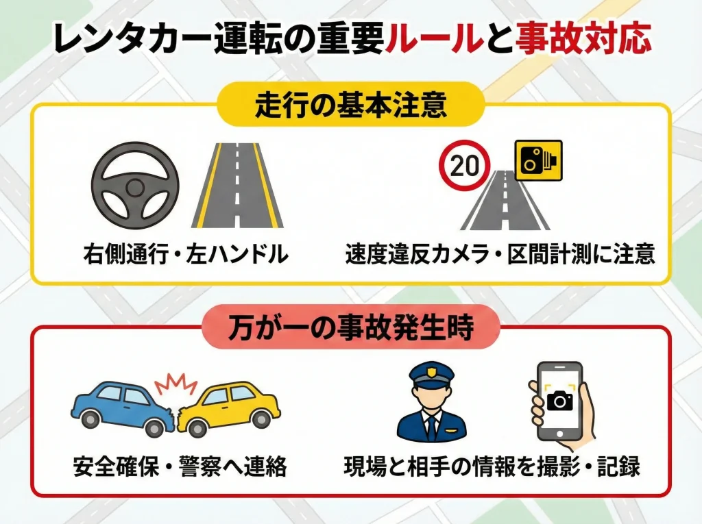 レンタカー注意と事故の危険
