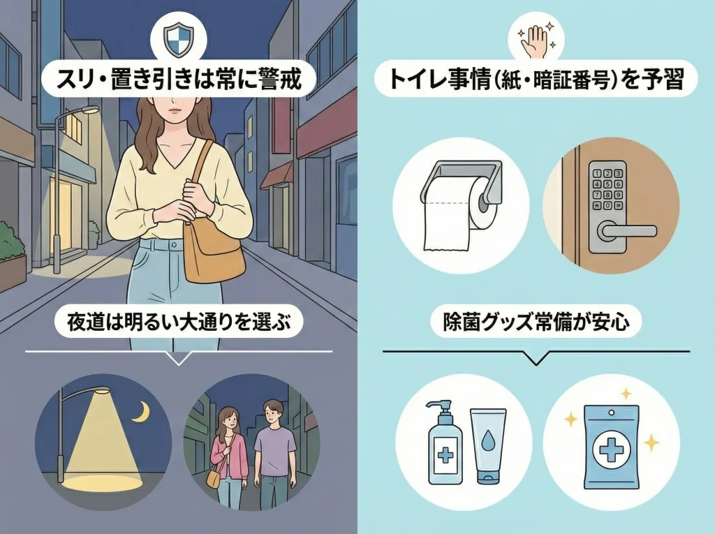 治安とトイレ衛生
