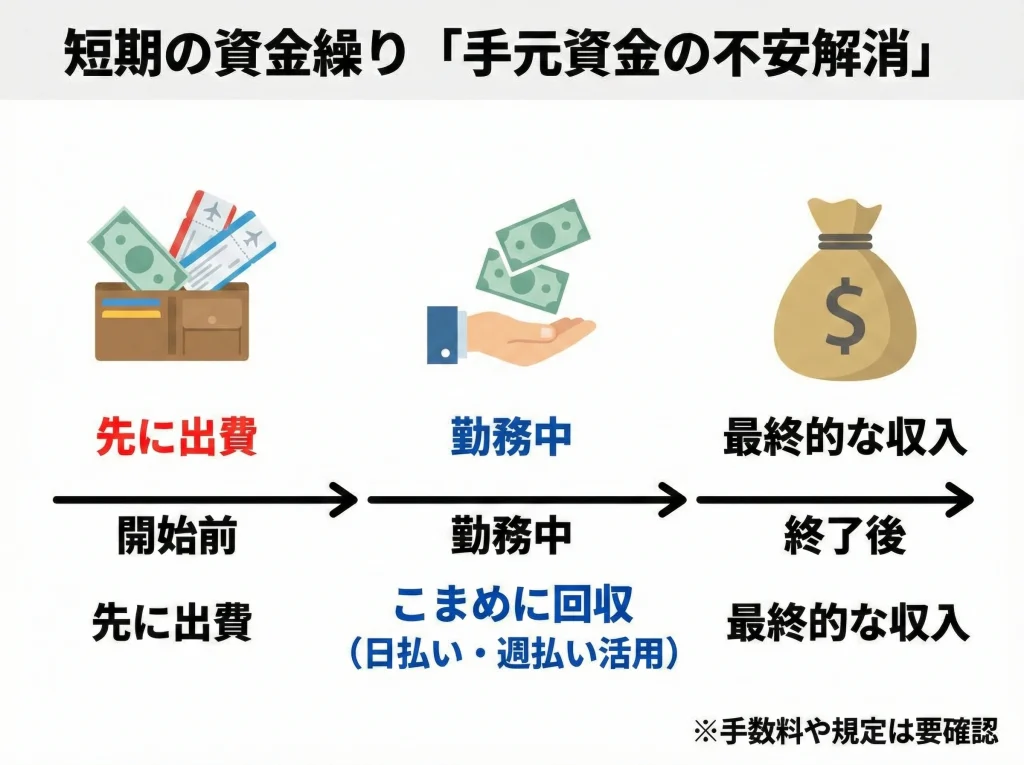 日払い週払いOKを狙う