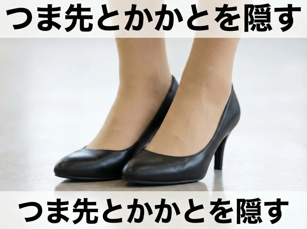 ストッキングとパンプス