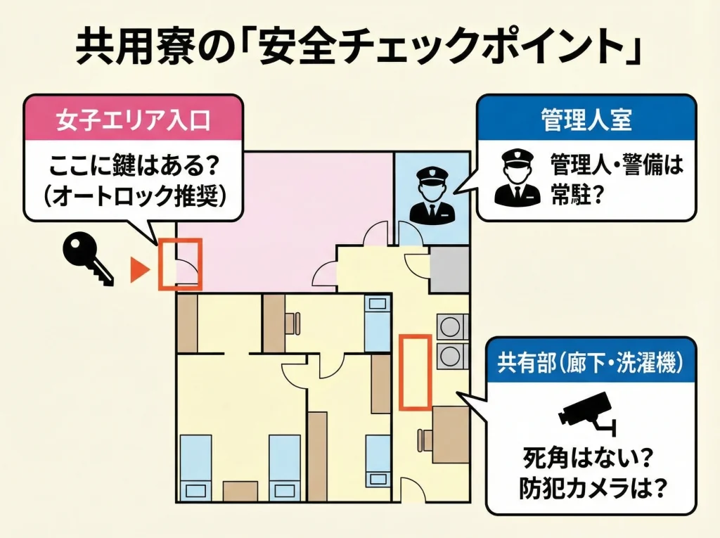 男女共用寮を避けるコツ