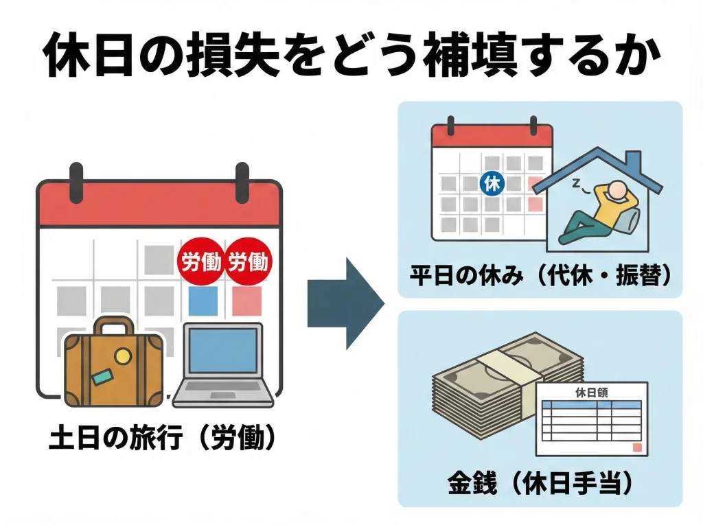 土日の社員旅行と代休