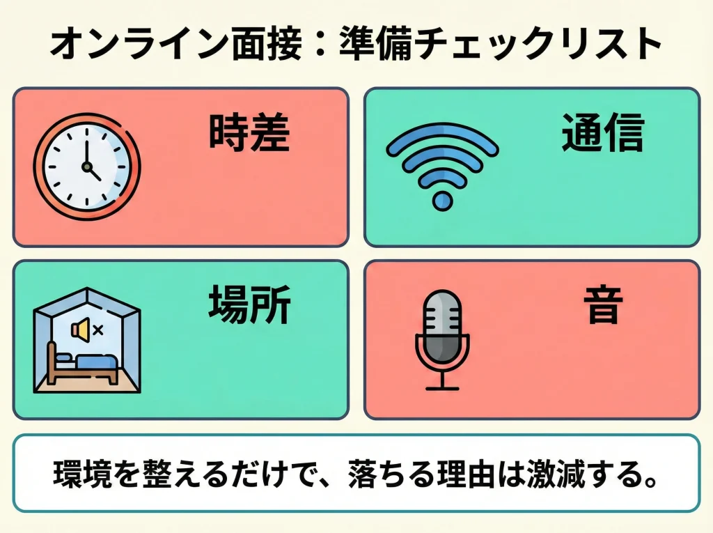 留学中のオンライン面接対策