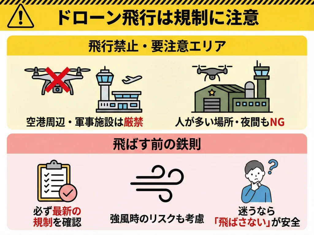 ドローン規制と撮影禁止