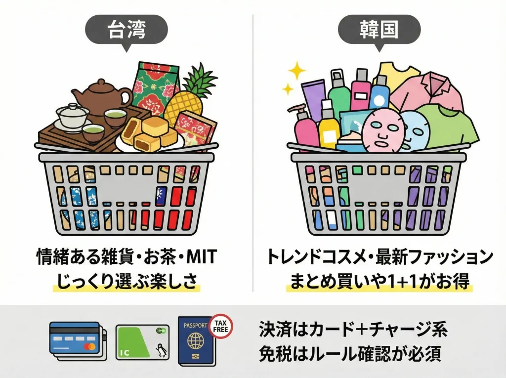 コスメ美容と免税買い物
