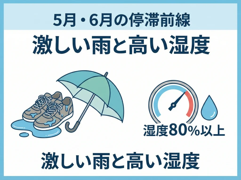 梅雨5月〜6月の豪雨注意