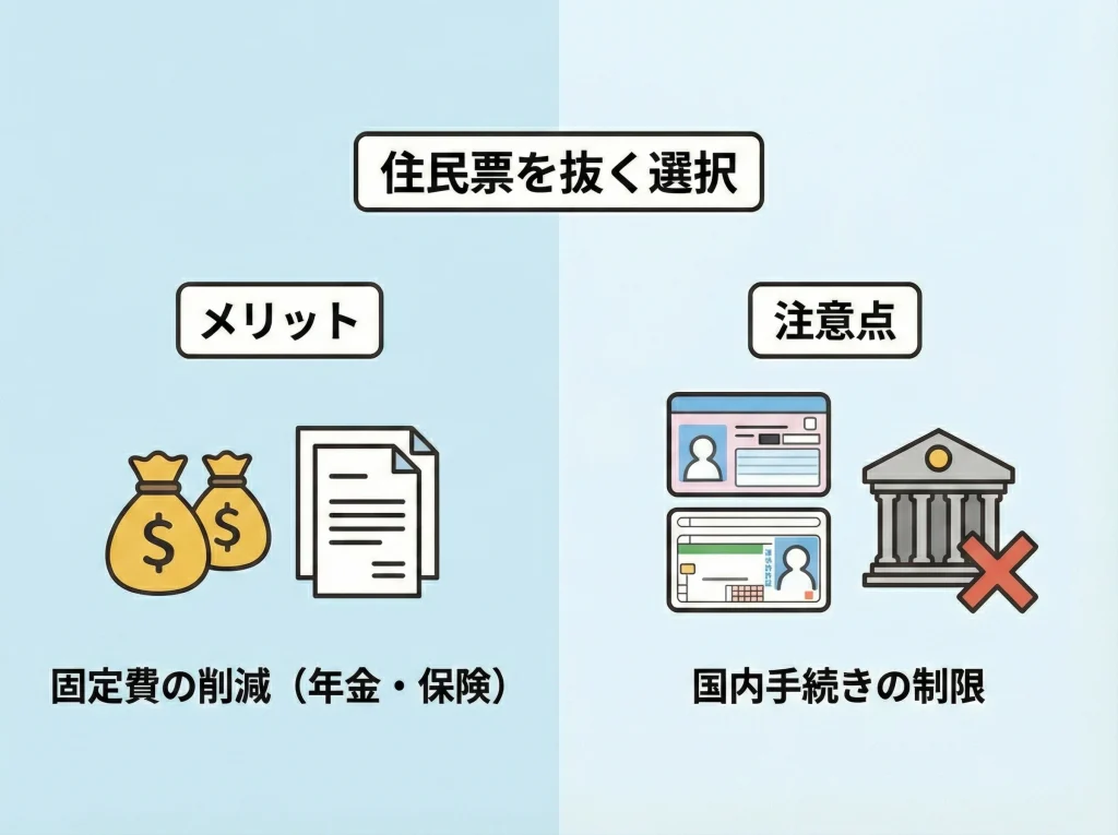 住民票と海外転出届の判断