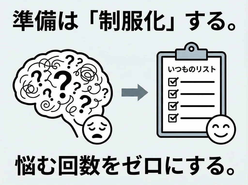 準備が面倒な意思決定疲労