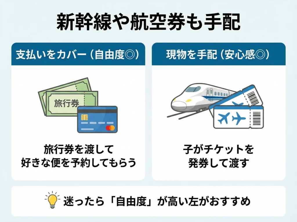 新幹線や航空券も手配