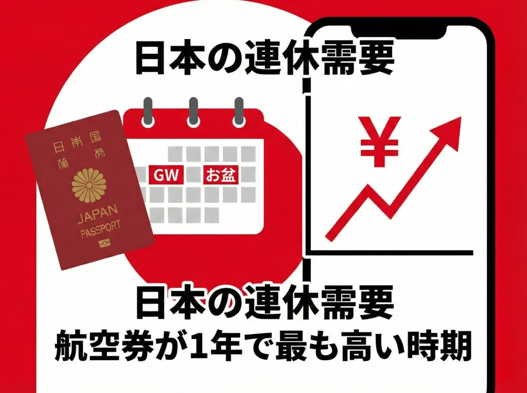 GWお盆は航空券とホテル高騰