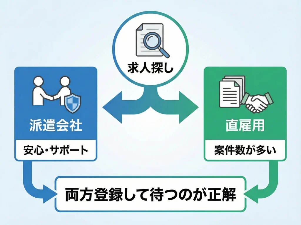 派遣会社は案件が少ない