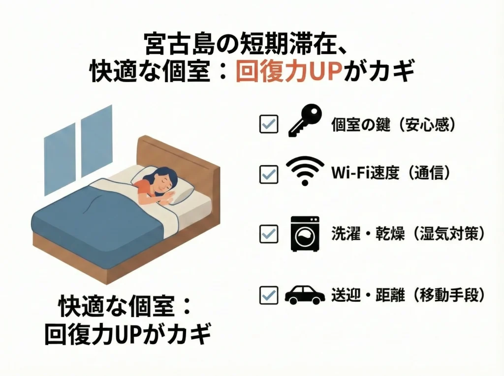 宮古島は個室寮が必須