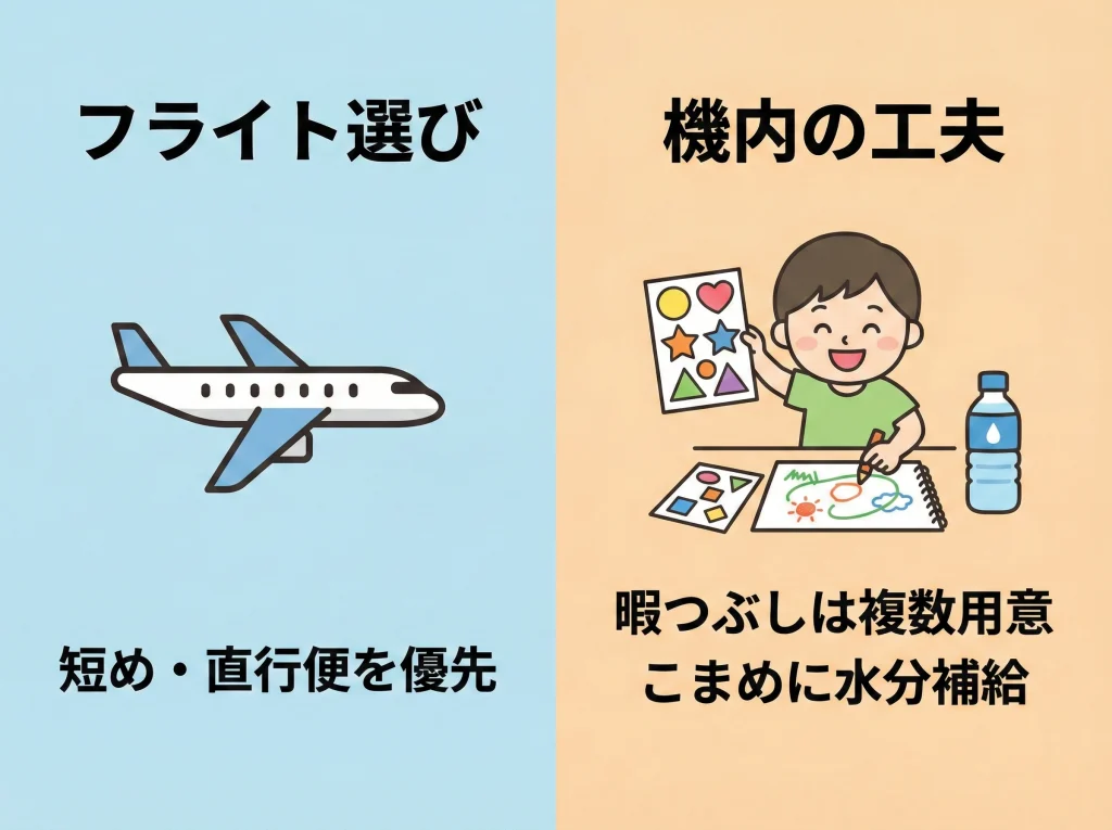 フライト時間の目安と工夫