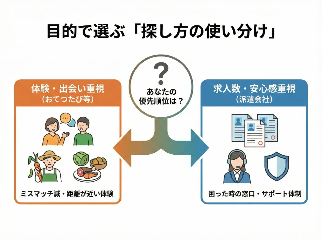 おてつたびと派遣会社系比較