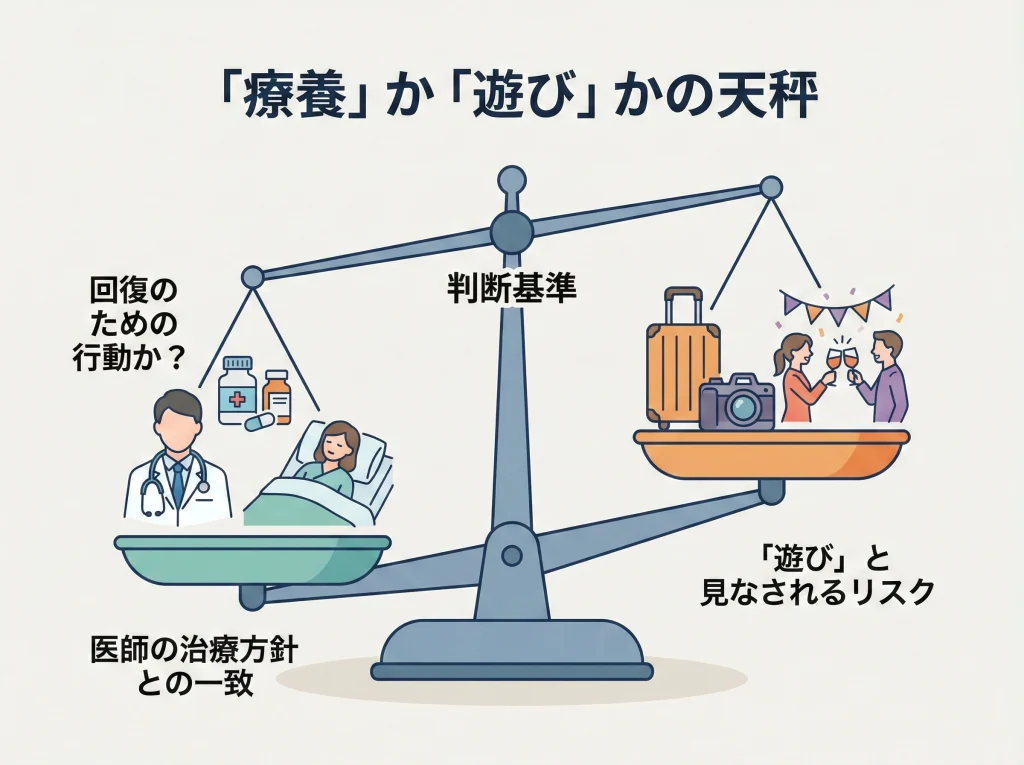 療養専念義務が判断基準