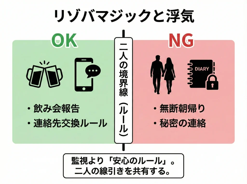 リゾバマジックと浮気