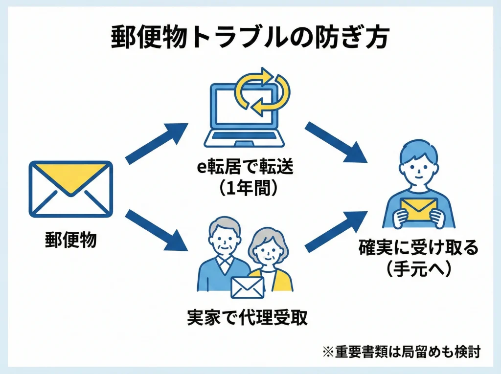 郵便物と私書箱の受取