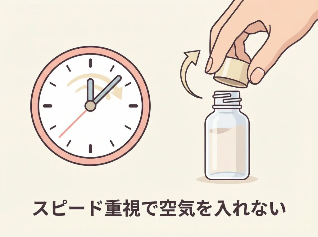 酸化防止と空気混入