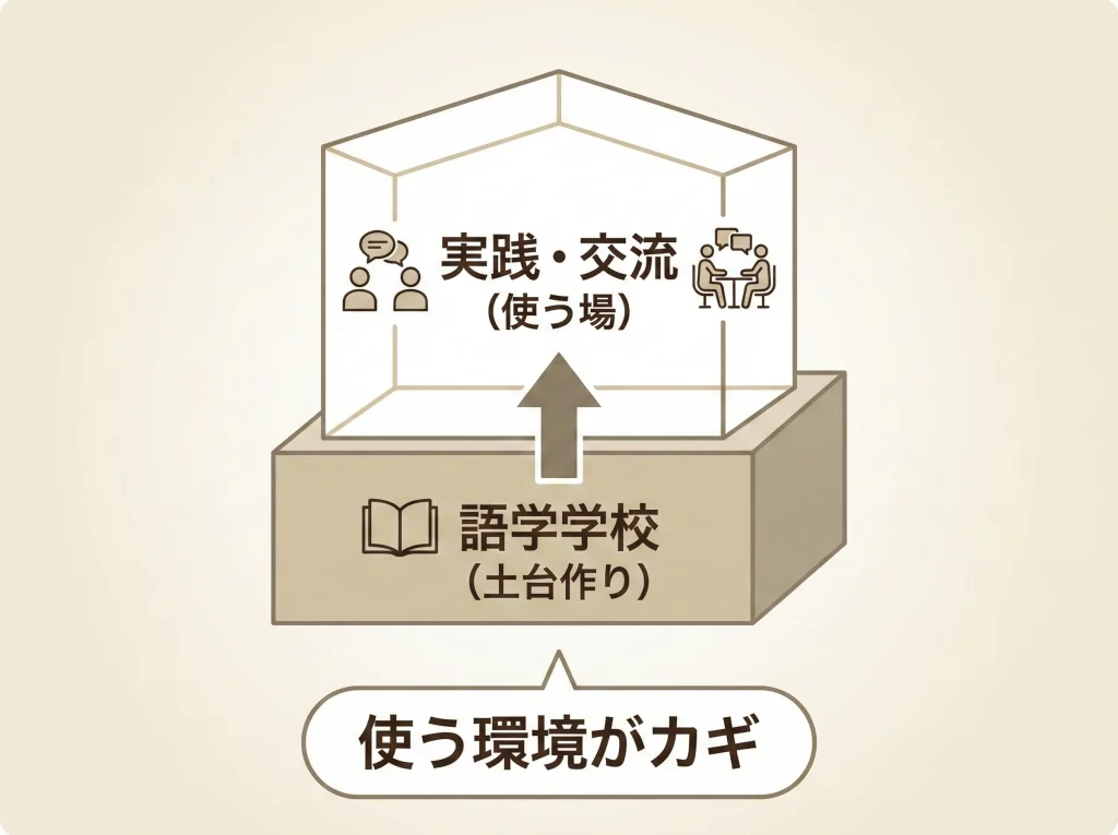 語学学校4ヶ月と英語力