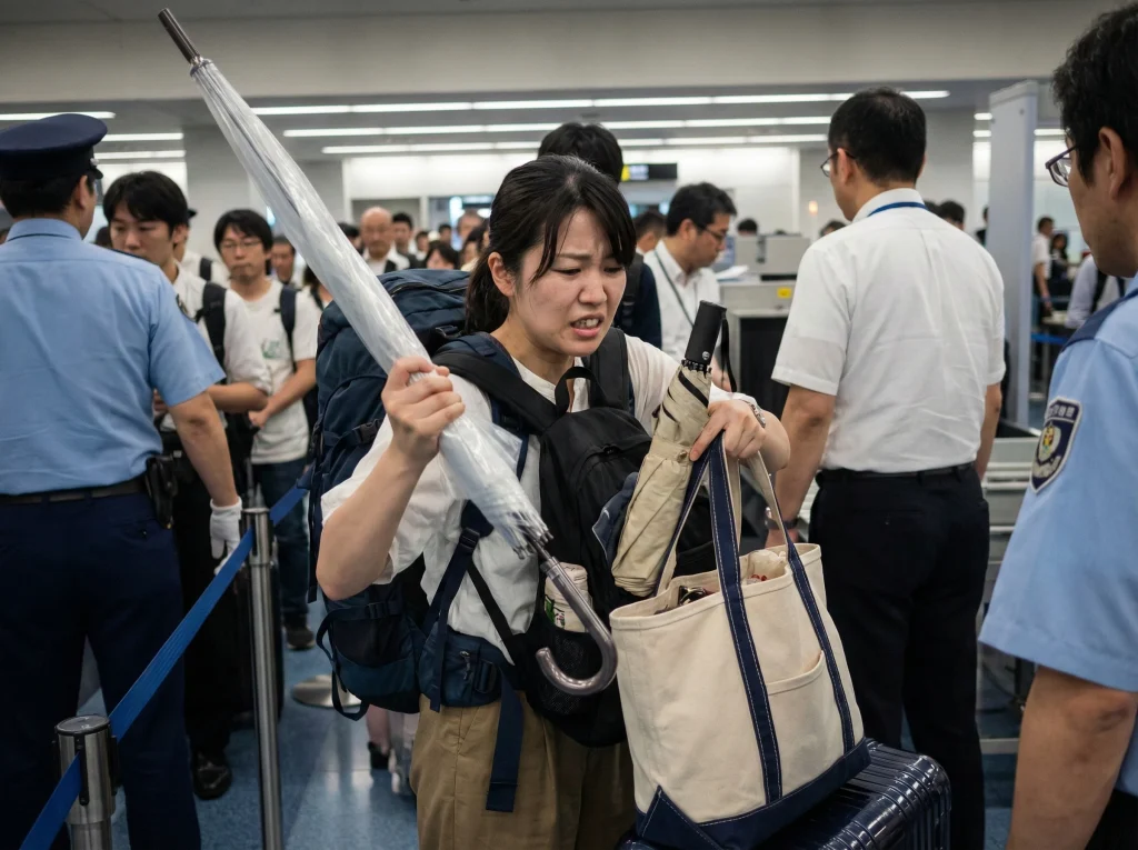 旅行の傘が邪魔な理由