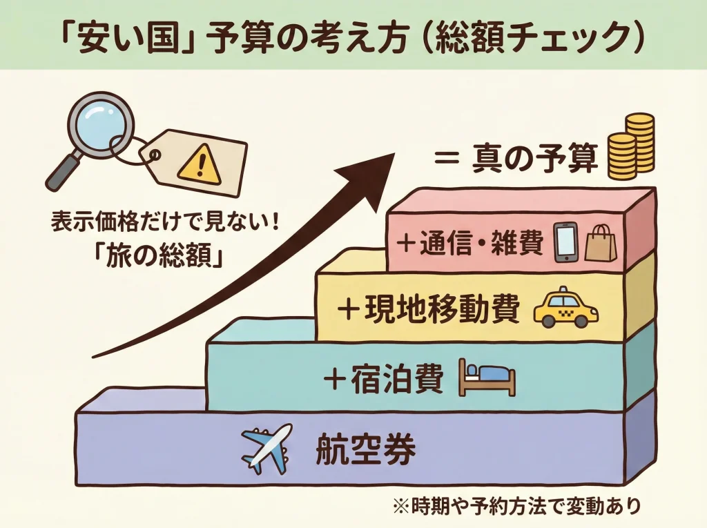 大学生の海外旅行～安い国の予算