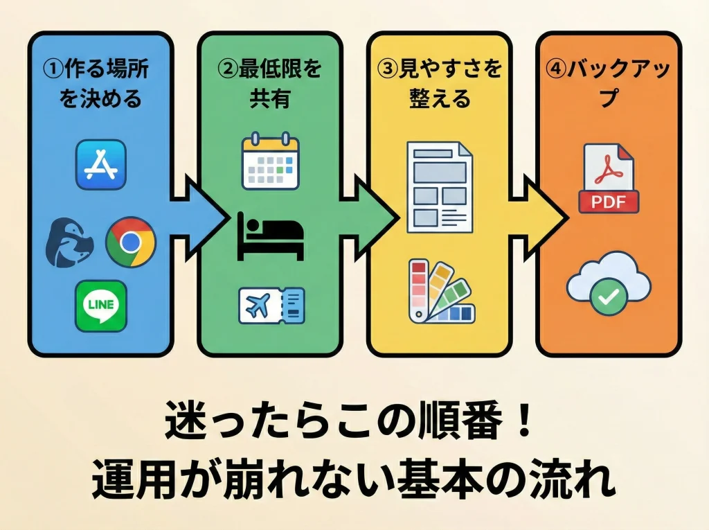 スマホでの旅行日程表の作り方まとめ