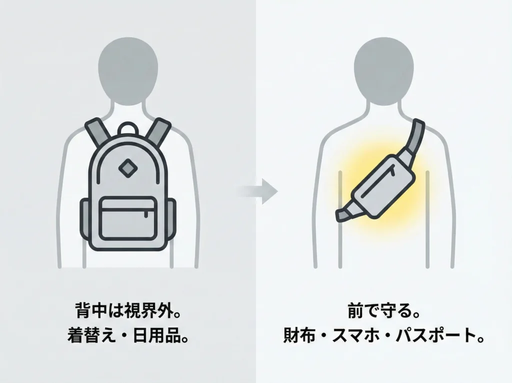 都会で危ないを防ぐ持ち方
