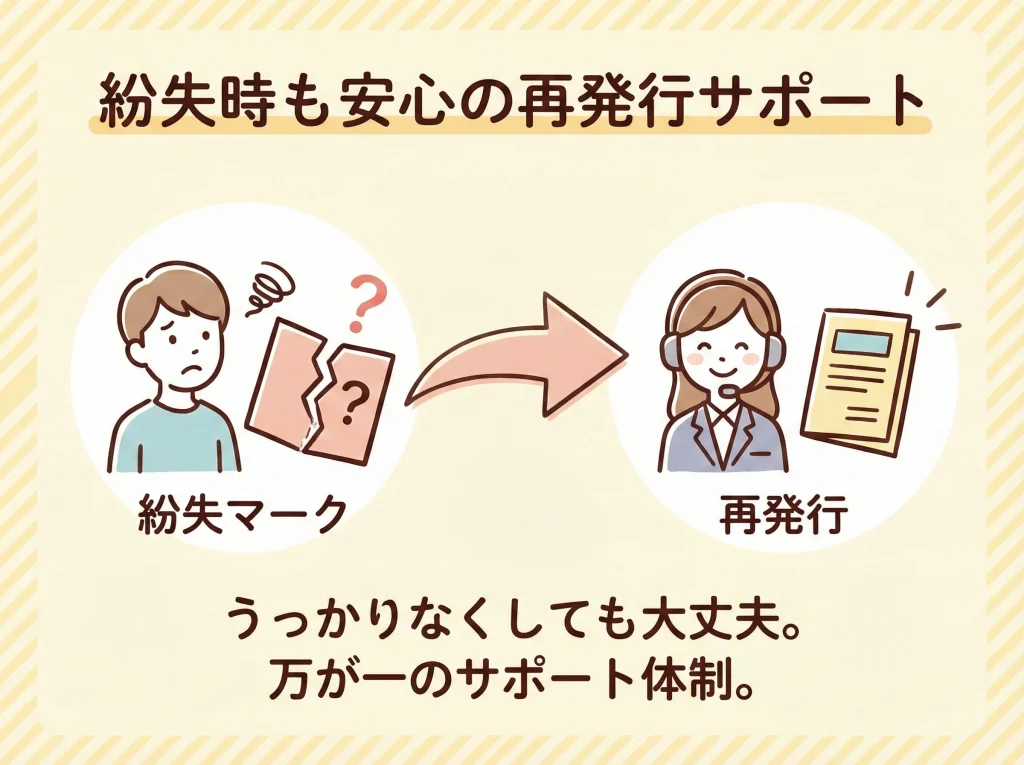 紛失時の再発行ルール