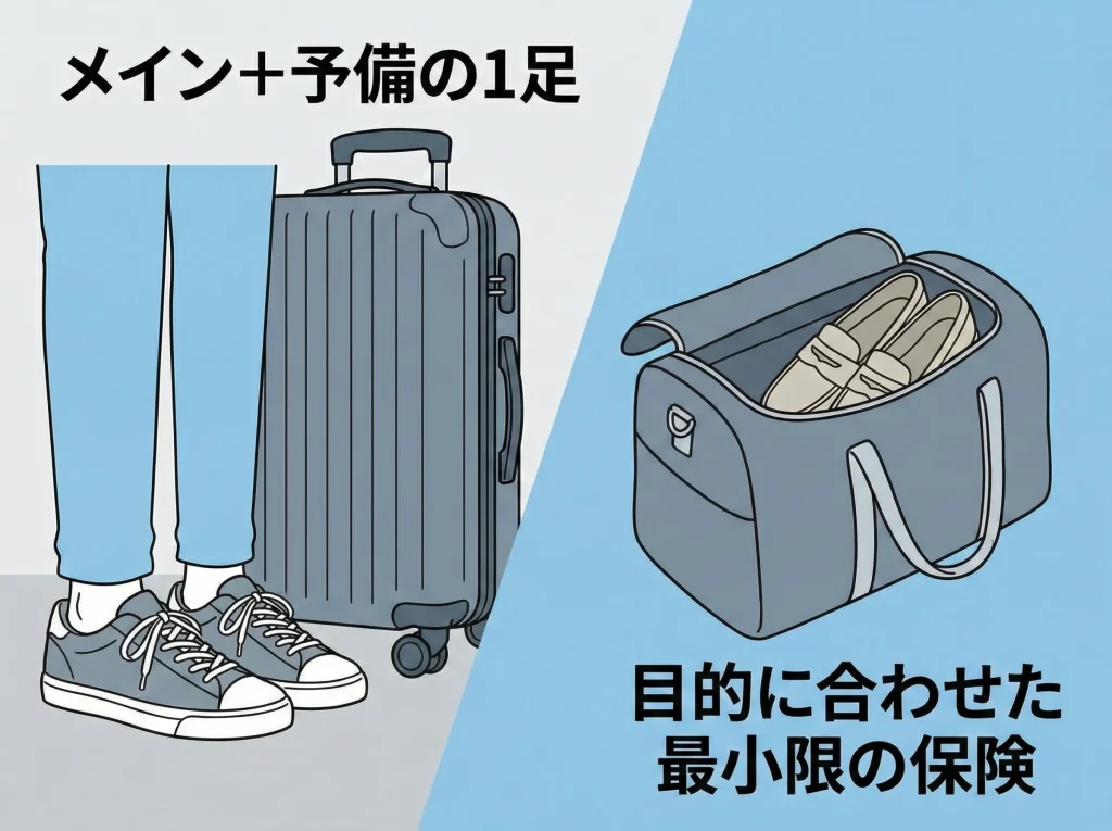 1泊2日・2泊3日は2足