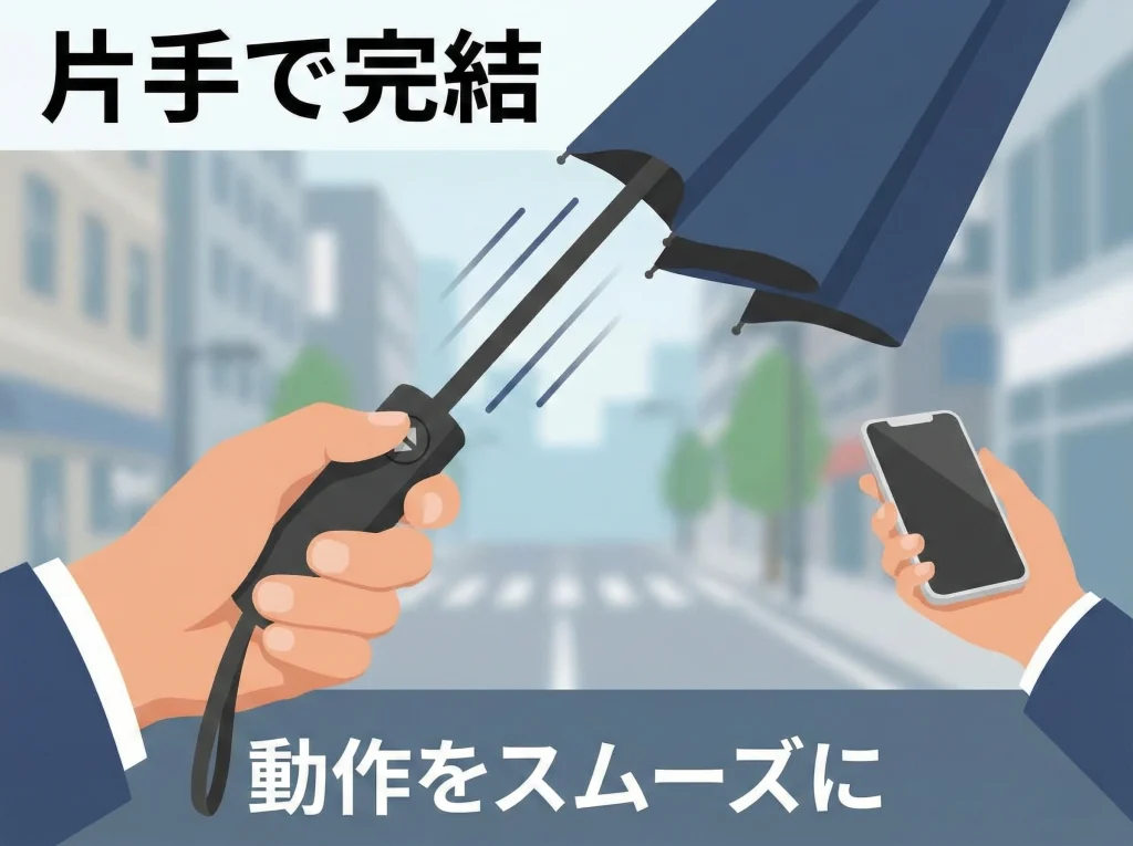 軽量自動開閉折りたたみ傘