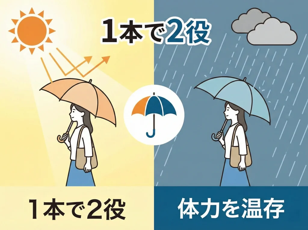晴雨兼用UVカット日傘