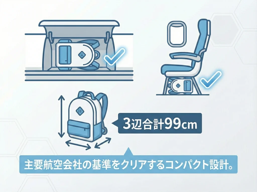 機内持ち込みサイズの基準