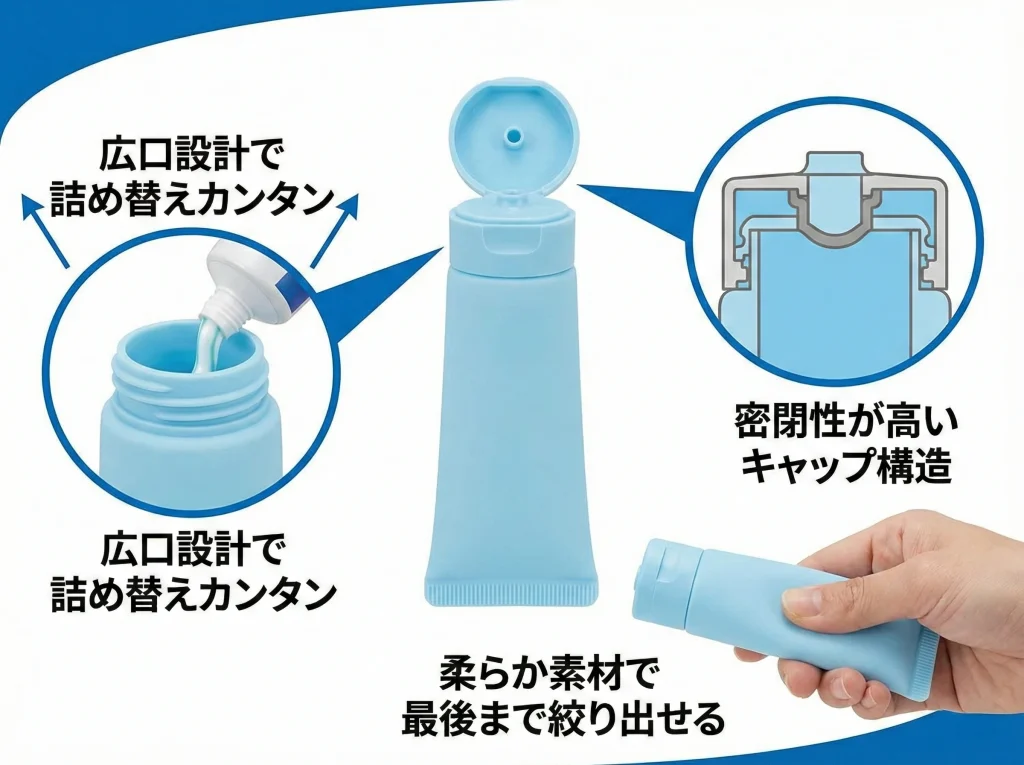 シリコン小分けチューブ活用