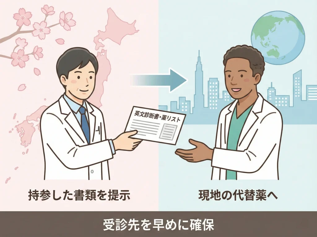 現地受診で処方を継続